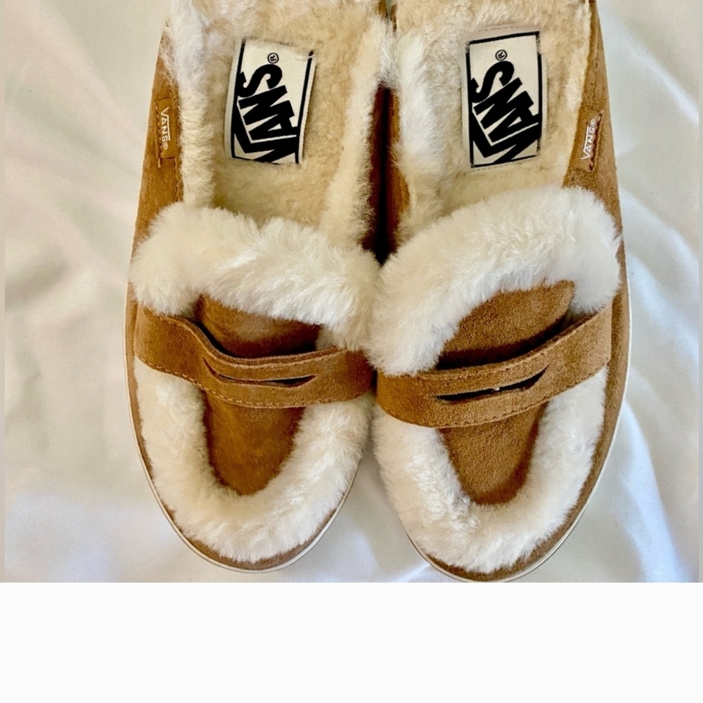 Vans Sherling Slip On Mules